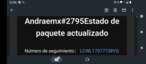 Este es el correo con el número de seguimiento 
