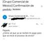 Correo en el que me dejaron de contestar